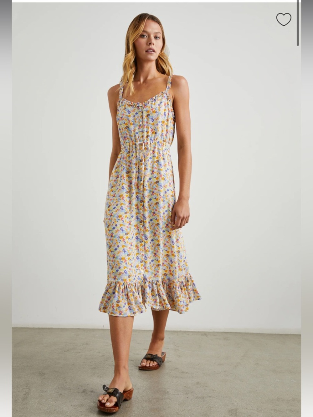 Rails Adalyn Floral Tie-Waist Sundress in Yellow and Blue